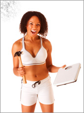Woman burning some calories